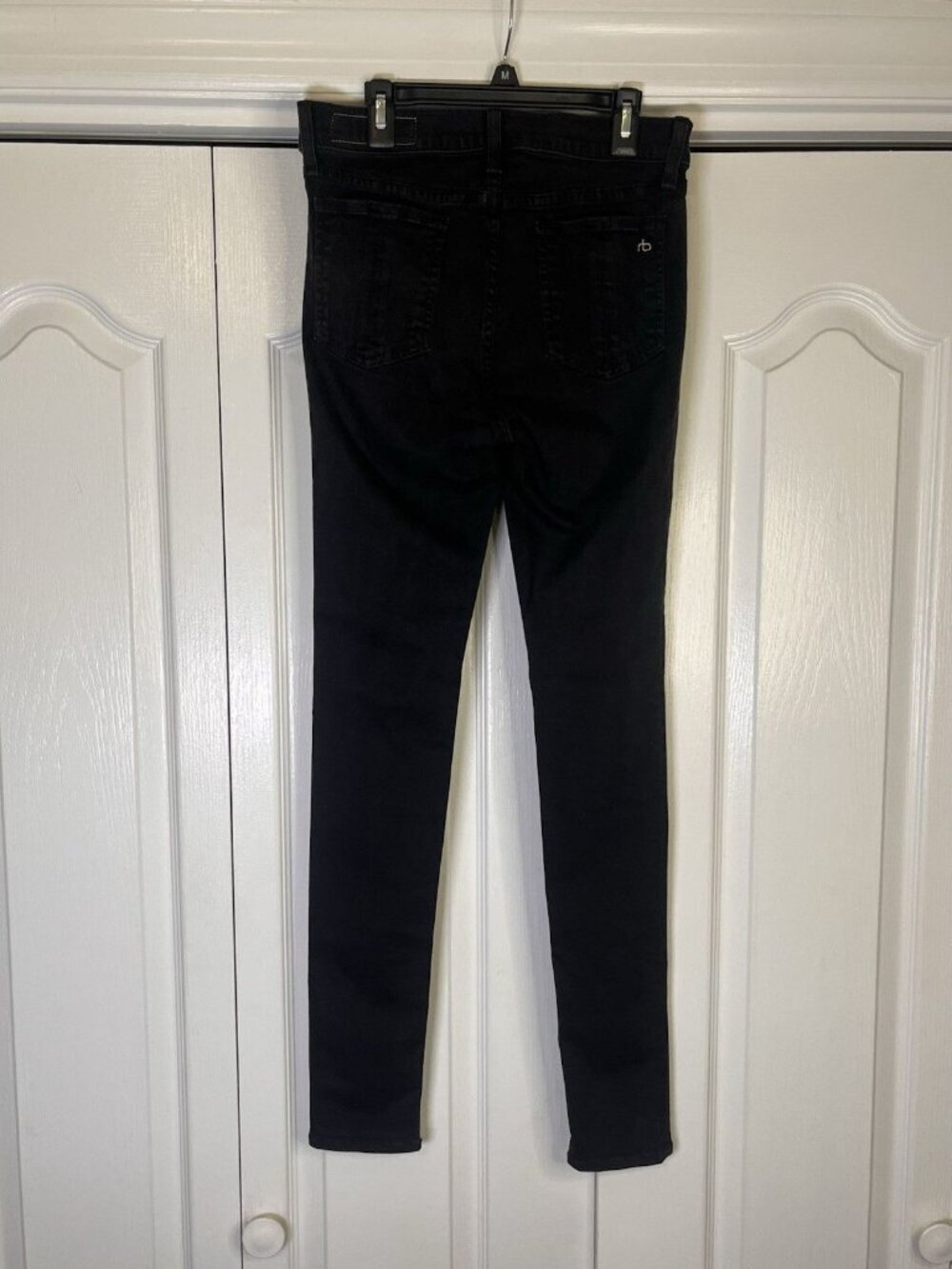Rag & Bone Women Black Skinny Jeans Size 29 10" Rise Stretch Classic Fit Denim - Picture 8 of 13